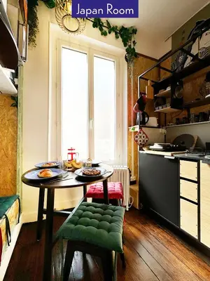 Cuisine ou kitchenette dans l'établissement Appartements Studio et Japan Room - Proche Disneyland Paris