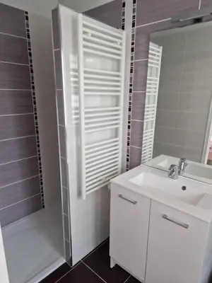 Salle de bains dans l'établissement La longère
