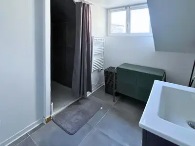 Un ou plusieurs lits dans un hébergement de l'établissement SQ Appart élégance - Appartement 1 Chambre - Gare St Quentin - Parking