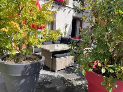 Jardin de l'établissement La suite des Chapitres en Champagne