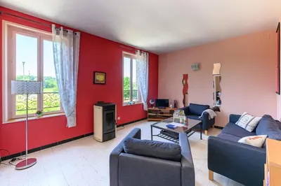 Coin salon dans l'établissement L’Éclusière - Charmante maison éclusière
