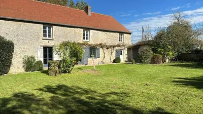 Jardin de l'établissement Grand Ferme entièrement rénovée - 1h de Paris 8pax