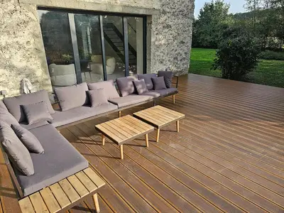 Coin salon dans l'établissement Grand Ferme entièrement rénovée - 1h de Paris 8pax