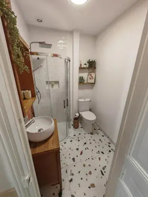 Salle de bains dans l'établissement Appartement Cosy et accueillant