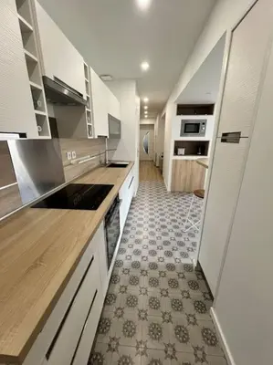 Cuisine ou kitchenette dans l'établissement Chez Hugo
