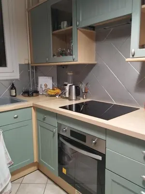Cuisine ou kitchenette dans l'établissement L'escale Compiènoise