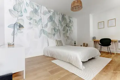 Un ou plusieurs lits dans un hébergement de l'établissement Le Bubbly - Appartement lumineux de 50m²