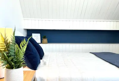 Un ou plusieurs lits dans un hébergement de l'établissement Appartement Platanes 6 - Proche Disney - Parking Gratuit - Meaux