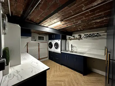 Cuisine ou kitchenette dans l'établissement Grande maison de charme avec jardin