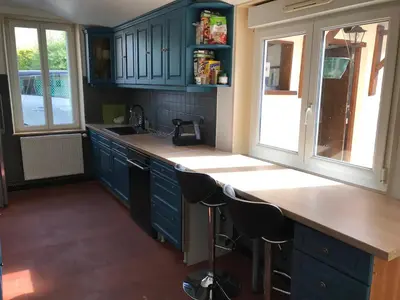 Cuisine ou kitchenette dans l'établissement La Grande Carelle