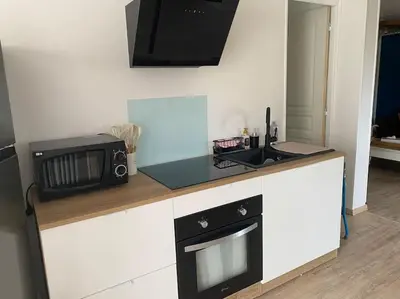 Cuisine ou kitchenette dans l'établissement Gîte le Lavoir - Milan