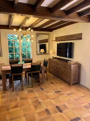 Télévision ou salle de divertissement dans l'établissement Villa champenoise, La Psière