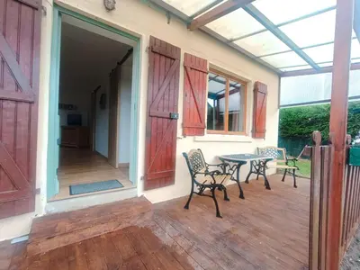 Balcon ou terrasse dans l'établissement Le chalet du lilas