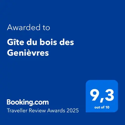 Certificat, récompense, panneau ou autre document affiché dans l'établissement Gîte du bois des Genièvres