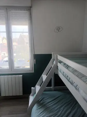 Un ou plusieurs lits dans un hébergement de l'établissement Le cottage de Jeanne