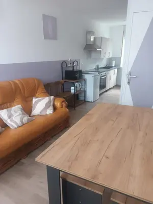 Cuisine ou kitchenette dans l'établissement Le cottage de Jeanne