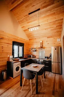 Cuisine ou kitchenette dans l'établissement Gîte Ô Sparadis Maroilles