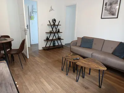 Coin salon dans l'établissement Appartements Turquoise 2 pers - L'Artdu'Net -