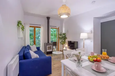 Coin salon dans l'établissement Les Charmes C40A - Le Val Joly
