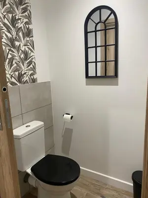 Salle de bains dans l'établissement Gite 2 du grand Pavillon