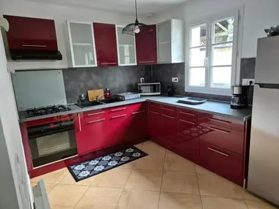 Cuisine ou kitchenette dans l'établissement Clamecy Maison La Campagnarde
