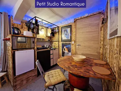 Cuisine ou kitchenette dans l'établissement DUPLEX 2 en 1 - Proche de Disneyland Paris