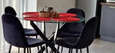 Coin salon dans l'établissement Résidence appartement proche Disneyland