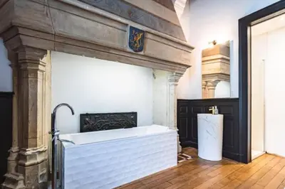 Un ou plusieurs lits dans un hébergement de l'établissement Fire, Appartement vue Cathédrale