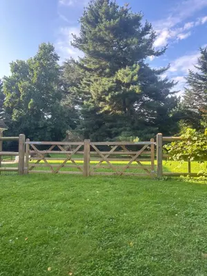 Jardin de l'établissement Le gîte du Cèdre, maison proche du Parc Astérix