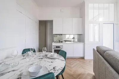 Cuisine ou kitchenette dans l'établissement L'écrin d'Auguste - Reims