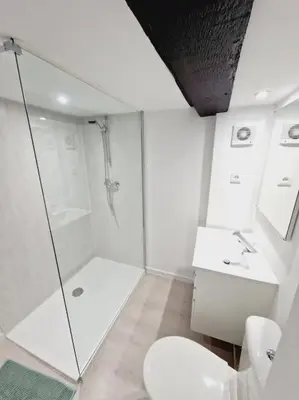 Salle de bains dans l'établissement Appartements Avesnes sur Helpe Cosy T2