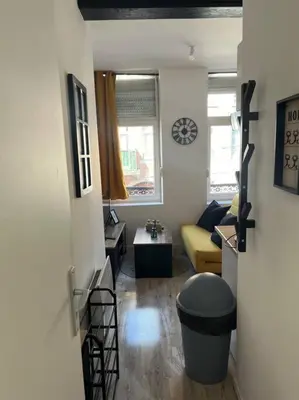 Coin salon dans l'établissement Appartements Avesnes sur Helpe Cosy T2
