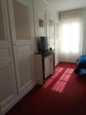 Télévision ou salle de divertissement dans l'établissement Appartement au cœur du patrimoine sézannais