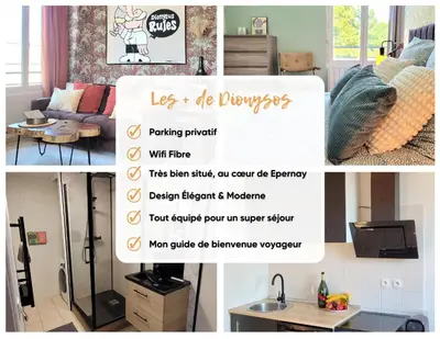 Cuisine ou kitchenette dans l'établissement Gite Urbain - Dionysos - Parking