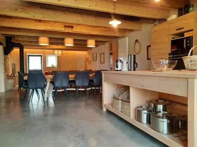 Cuisine ou kitchenette dans l'établissement Grain d'orge et cornouiller