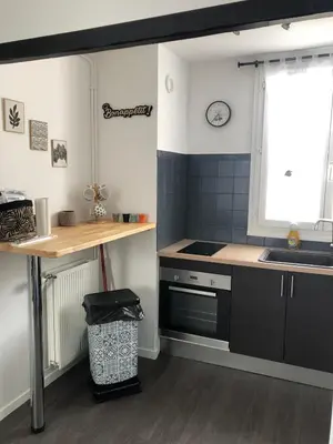 Cuisine ou kitchenette dans l'établissement Le Nid Douillet