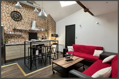 Cuisine ou kitchenette dans l'établissement Le 201 Bis