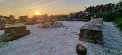 Lever ou coucher de soleil vu de la maison de vacances ou à proximité