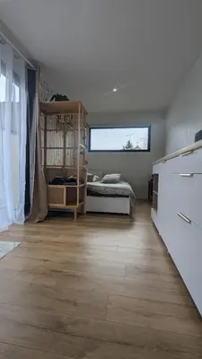 Un ou plusieurs lits dans un hébergement de l'établissement Jupiter Tiny House