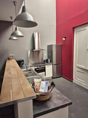 Cuisine ou kitchenette dans l'établissement Chic 4 personnes Hypercentre 5 Minutes Avenue De Champagne