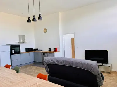 Cuisine ou kitchenette dans l'établissement Appartement Magnum