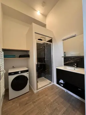 Cuisine ou kitchenette dans l'établissement Appartement Magnum