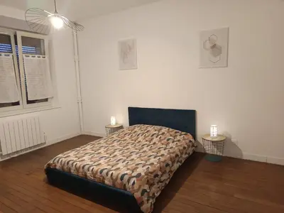Un ou plusieurs lits dans un hébergement de l'établissement Appartement Saphir 2-4 pers - L' Artdu'Net -