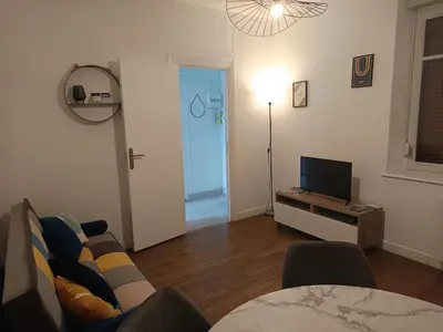 Télévision ou salle de divertissement dans l'établissement Appartement Saphir 2-4 pers - L' Artdu'Net -
