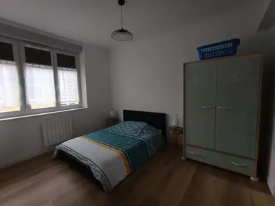 Un ou plusieurs lits dans un hébergement de l'établissement Appartement Emeraude 2 pers - L'Artdu'Net -
