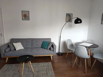 Coin salon dans l'établissement Appartement Emeraude 2 pers - L'Artdu'Net -