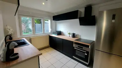 Cuisine ou kitchenette dans l'établissement Aurora