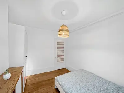 Un ou plusieurs lits dans un hébergement de l'établissement Le Refuge Châlonnais - City Centre, Wifi, Parking