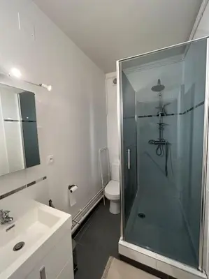 Salle de bains dans l'établissement Le Refuge Châlonnais - City Centre, Wifi, Parking