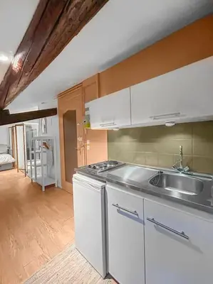 Cuisine ou kitchenette dans l'établissement Cachette Champenoise - Downtown, Wifi , 2 pers